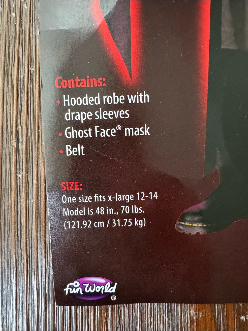 Ghost Face Kids Costume XL (14-16) 2017 Scream youth teen Halloween horror scary - Picture 15 of 16